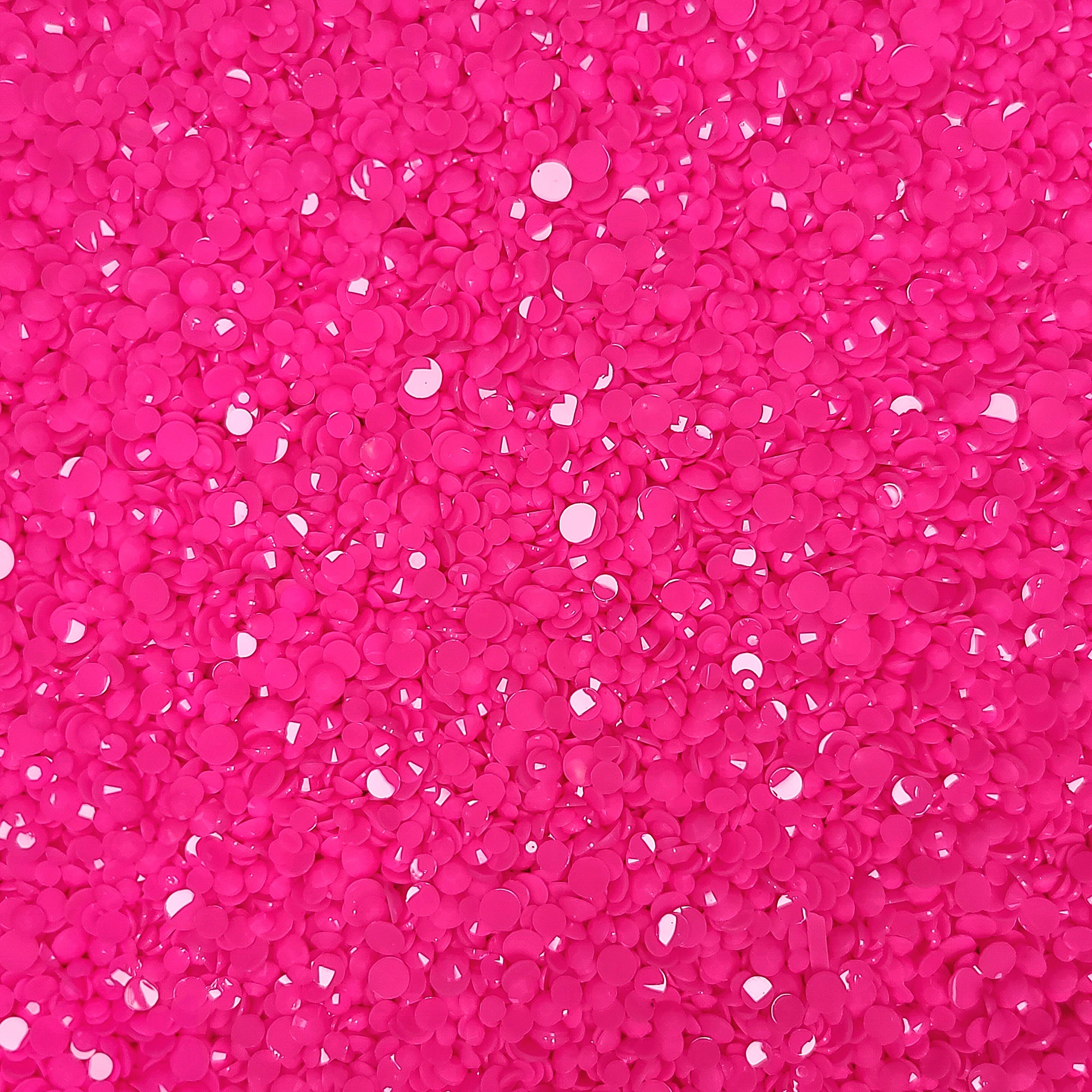 Chalk Hot Pink Resin Rhinestones
