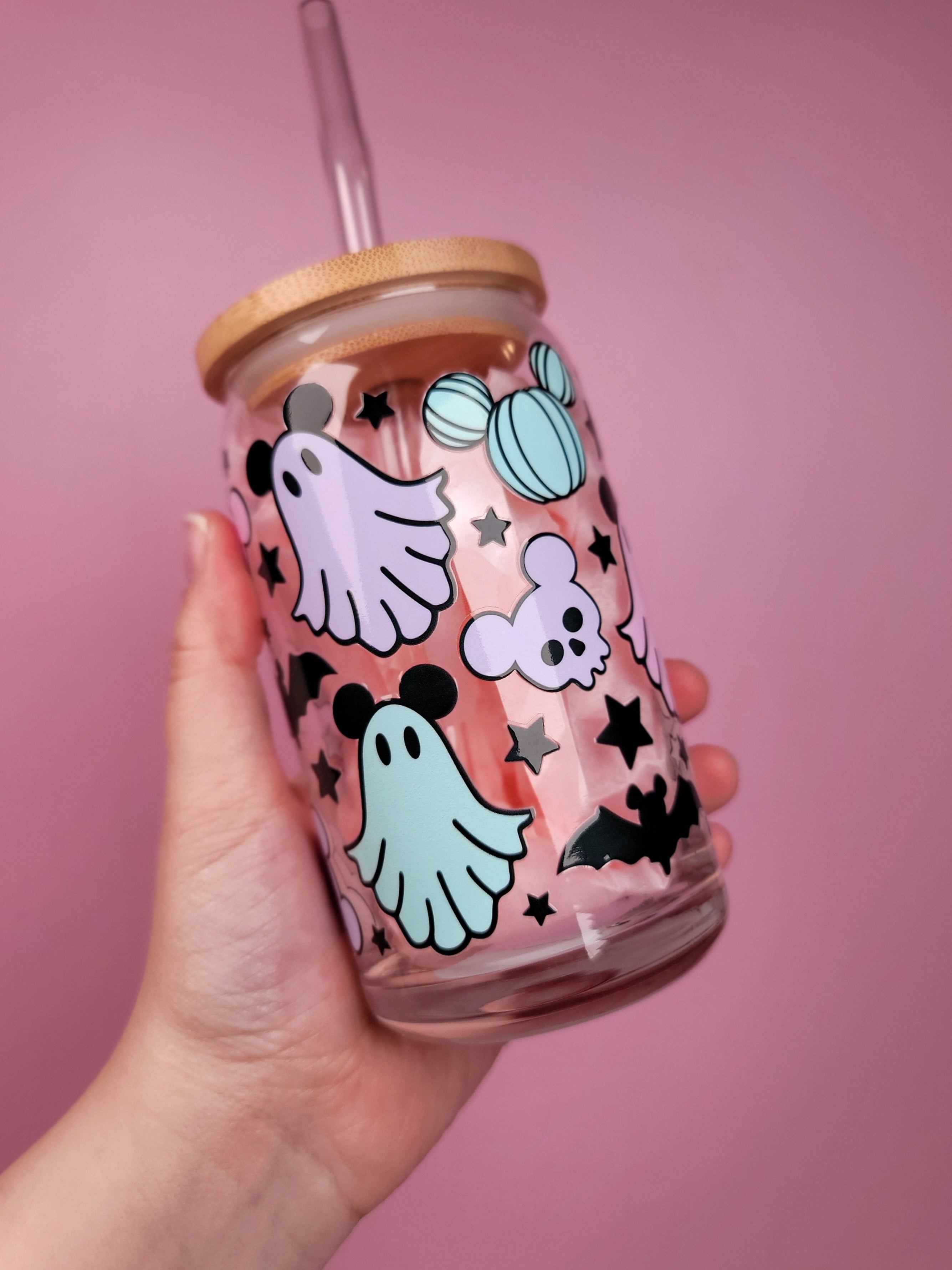 Pastel Ghost Mouse 16oz Glass