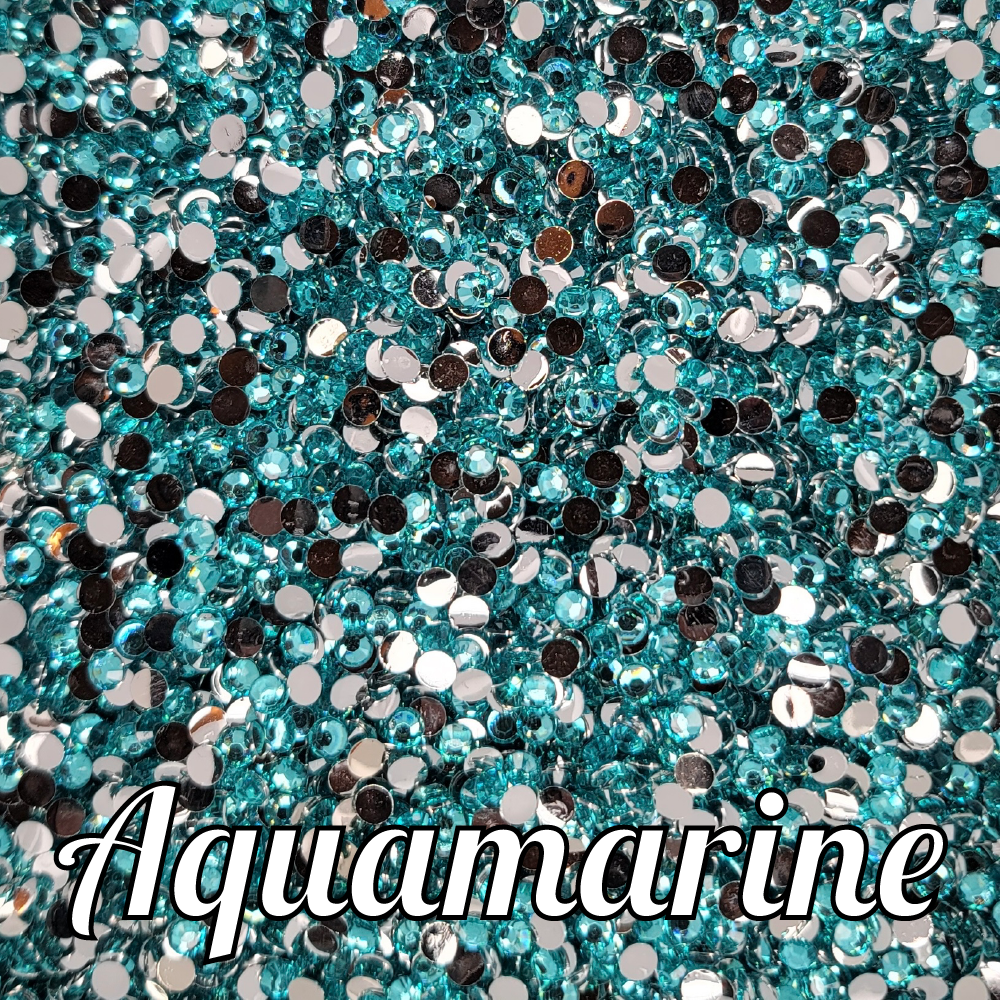 Aquamarine Resin Rhinestones