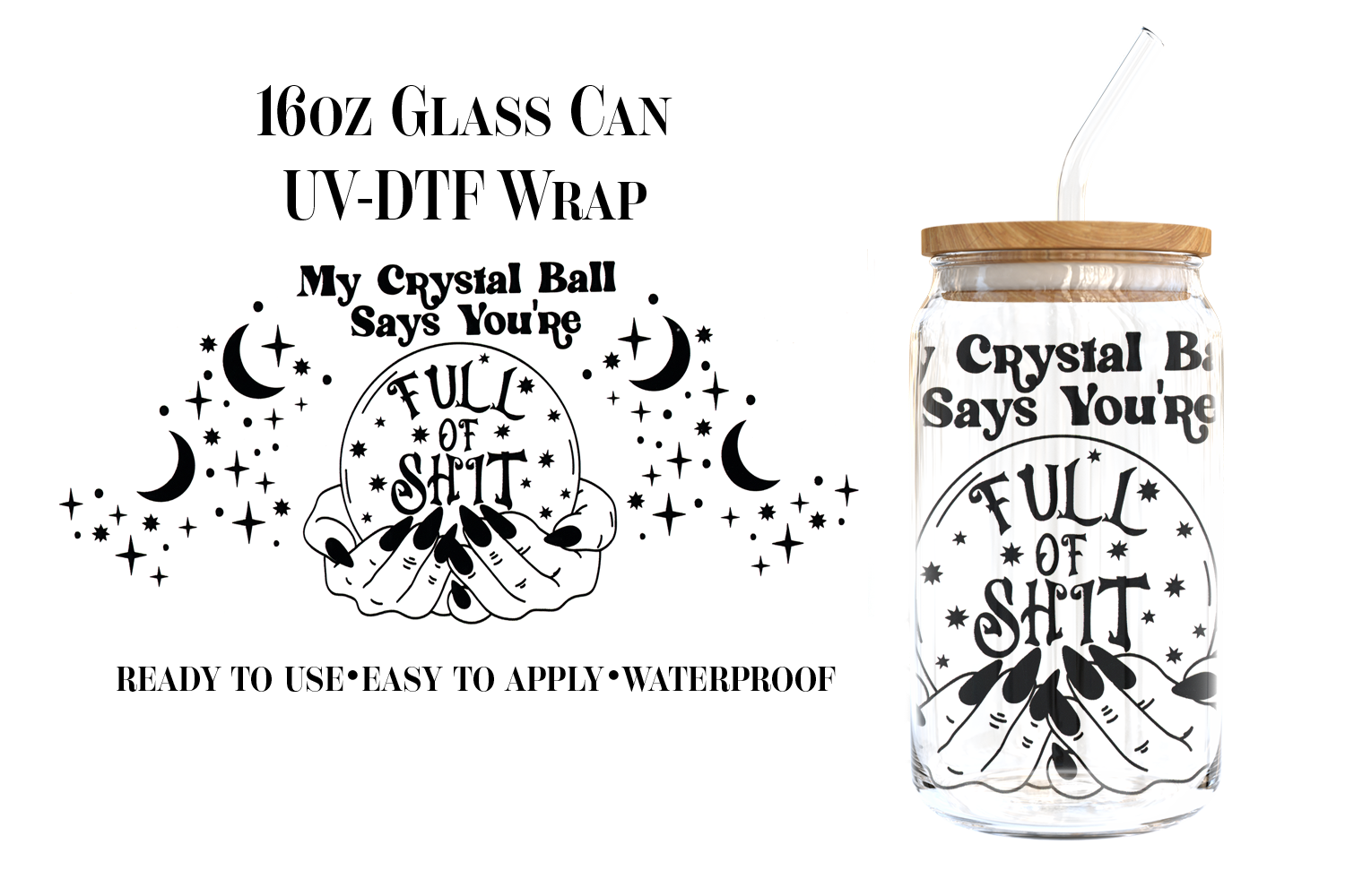 #41) Crystal Ball 2 UVDTF 16oz Wrap