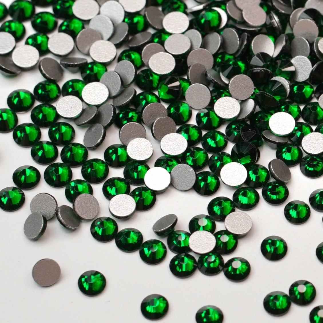 Emerald Green Glass Rhinestones