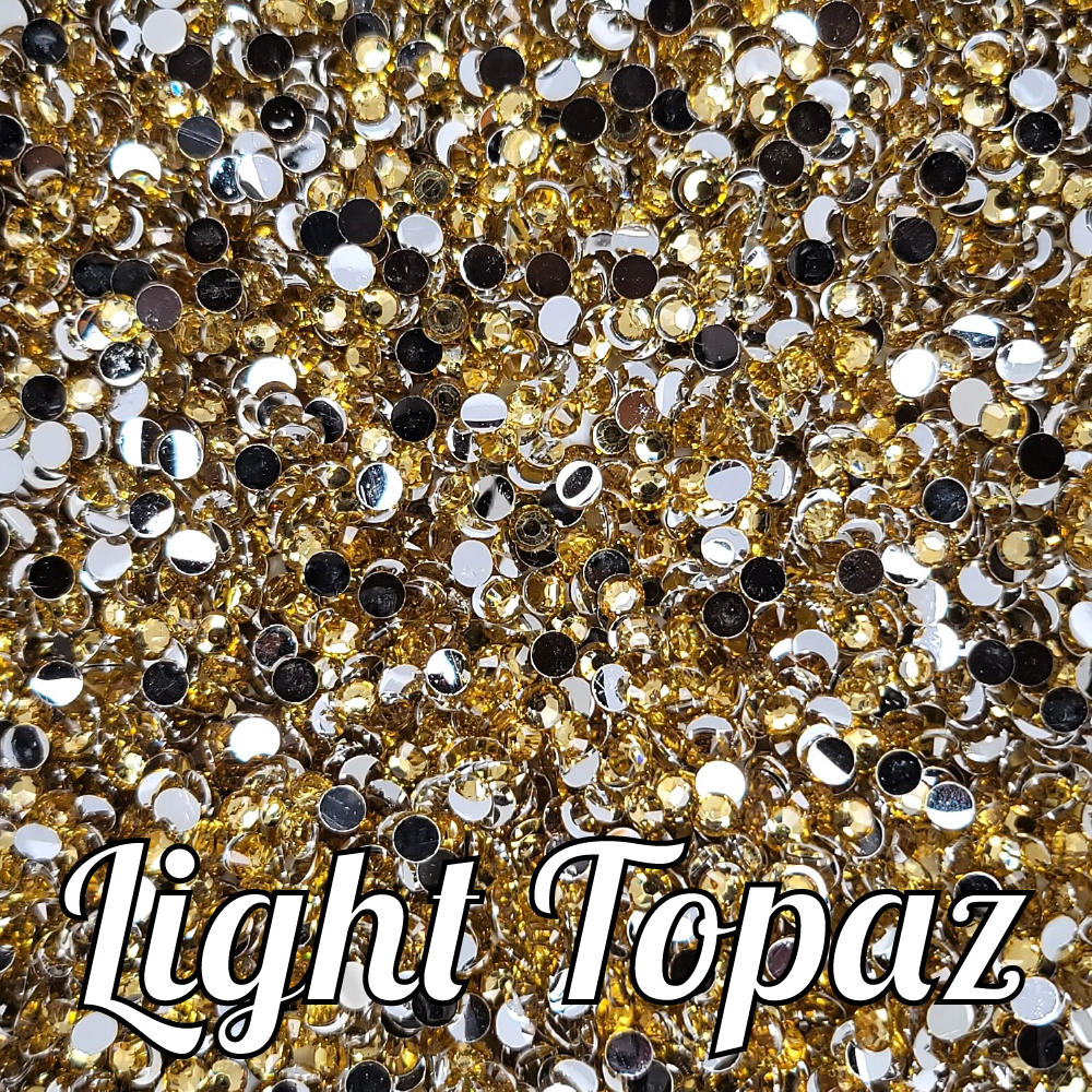 Light Topaz Resin Rhinestones