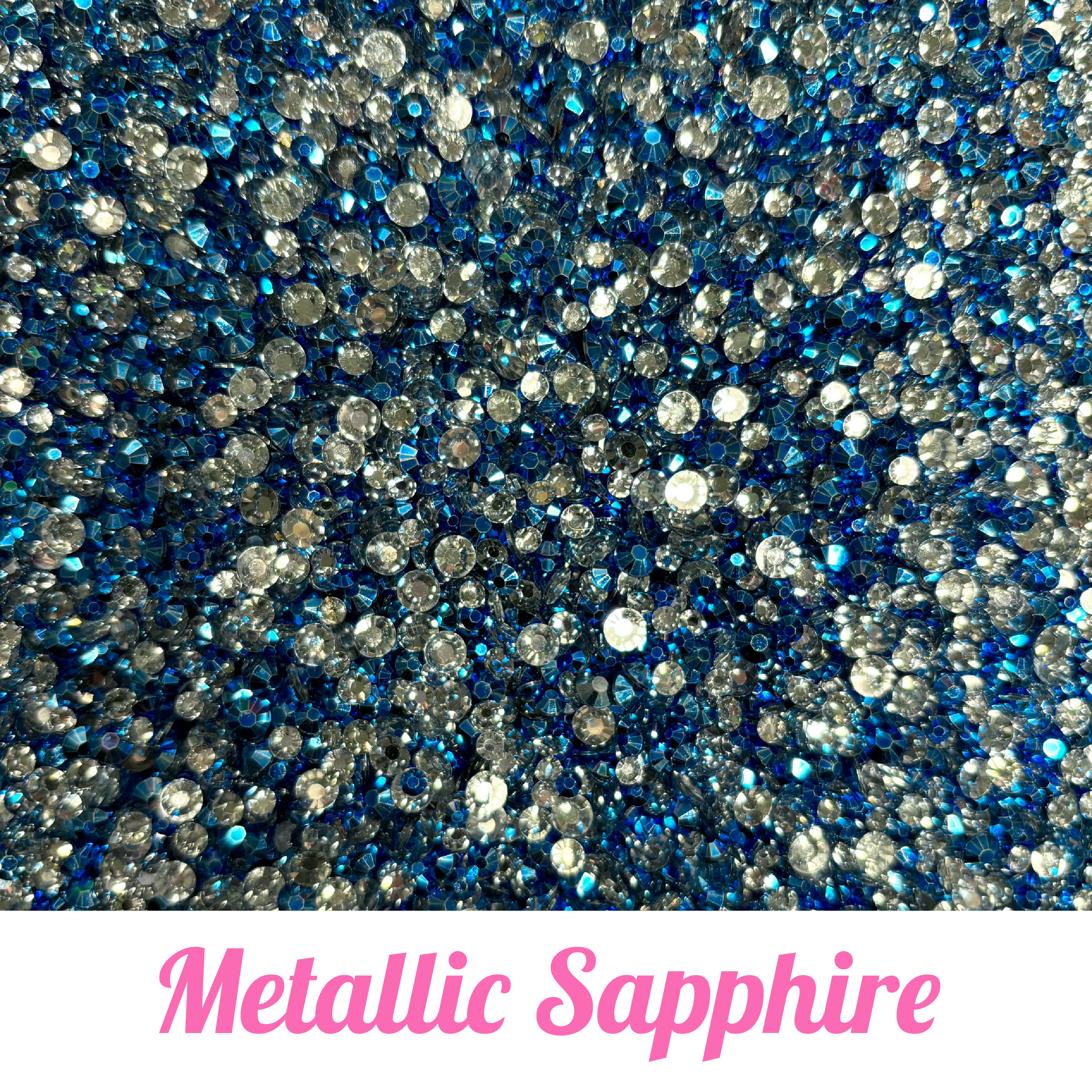 Metallic Resin Rhinestone Scoops