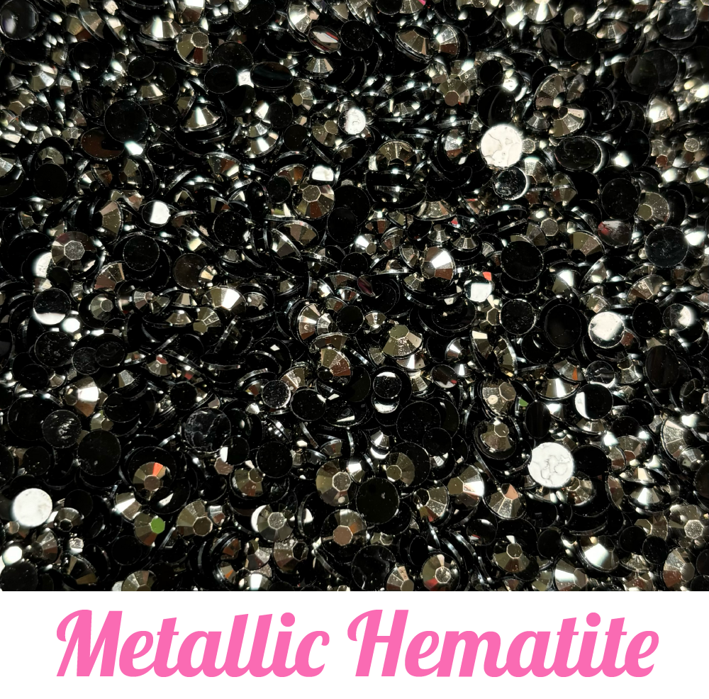 Metallic Resin Rhinestone Scoops