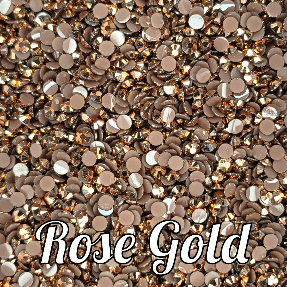 Metallic Resin Rhinestone Scoops