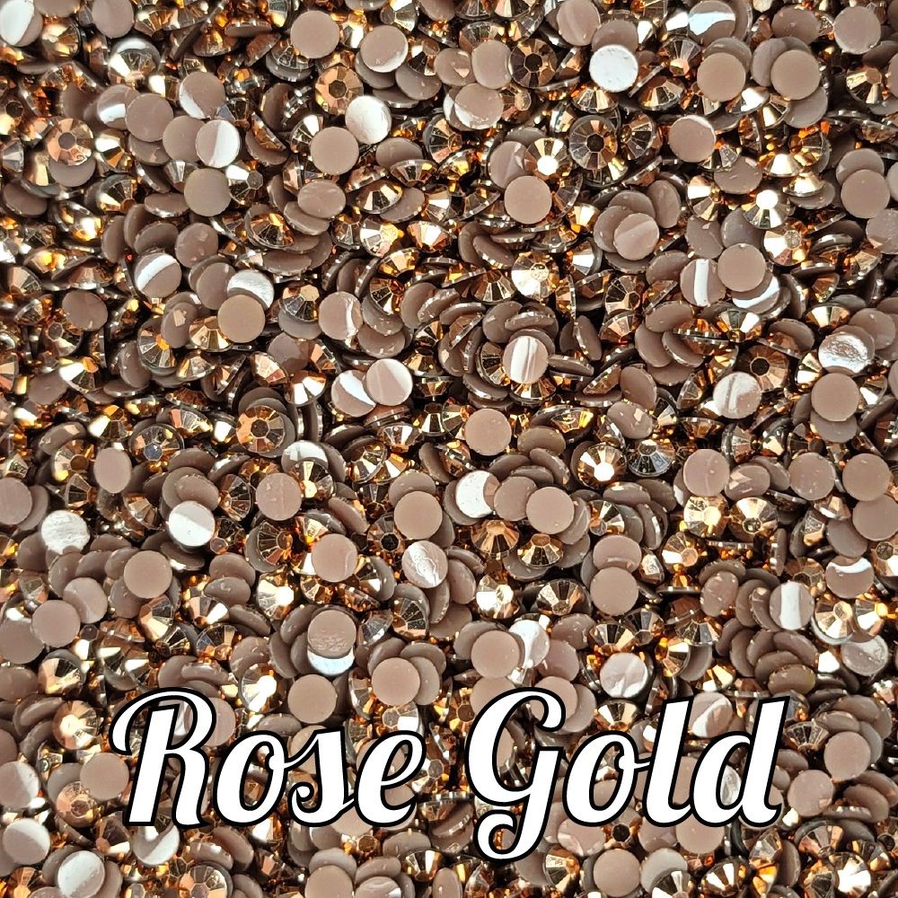 Rose Gold Resin Rhinestones