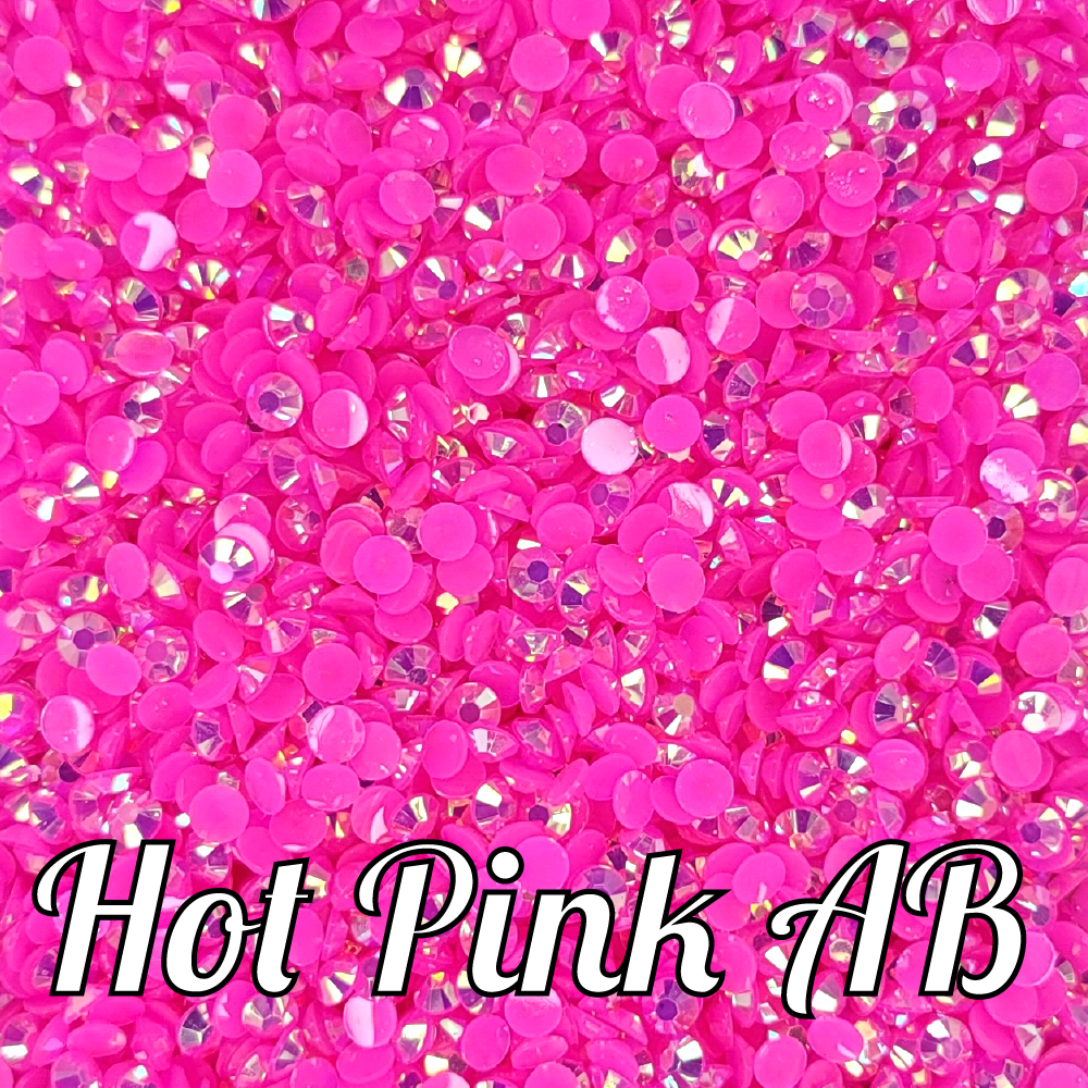 Hot Pink AB Jelly Rhinestones