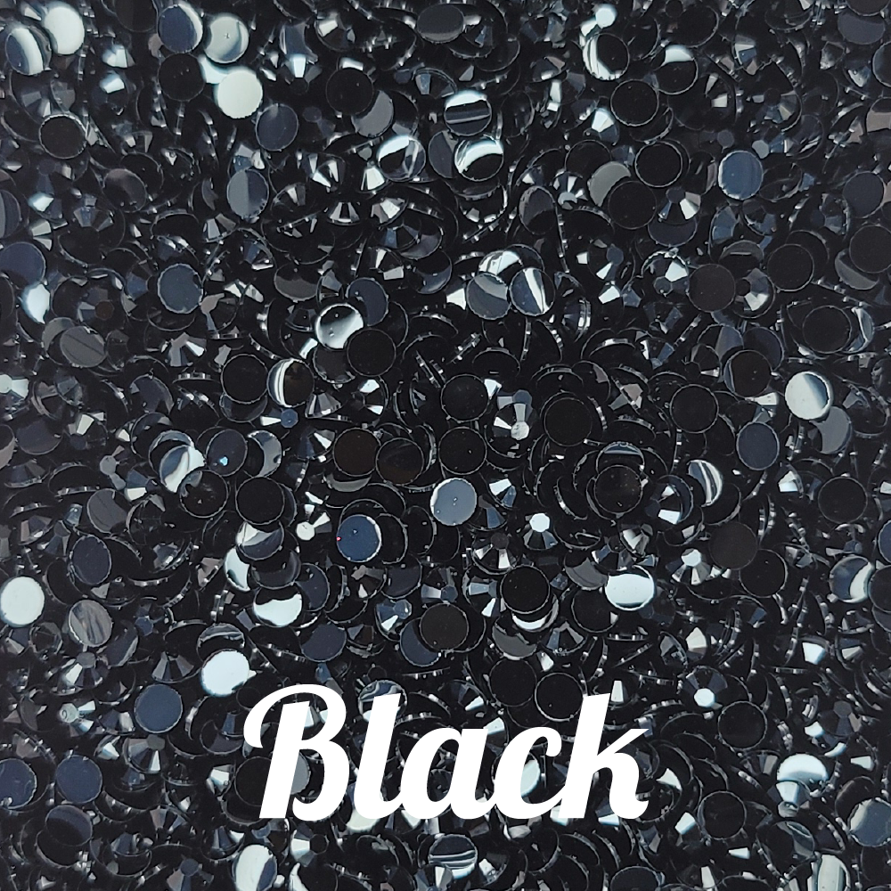 Black Resin Rhinestones